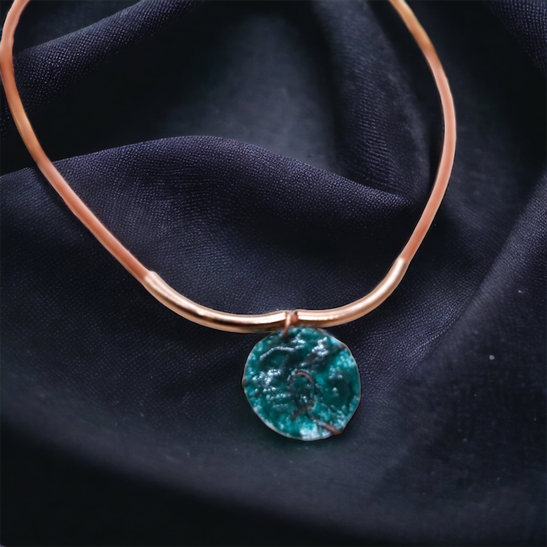 Neptune Copper Enamelled Necklace ElenaNL