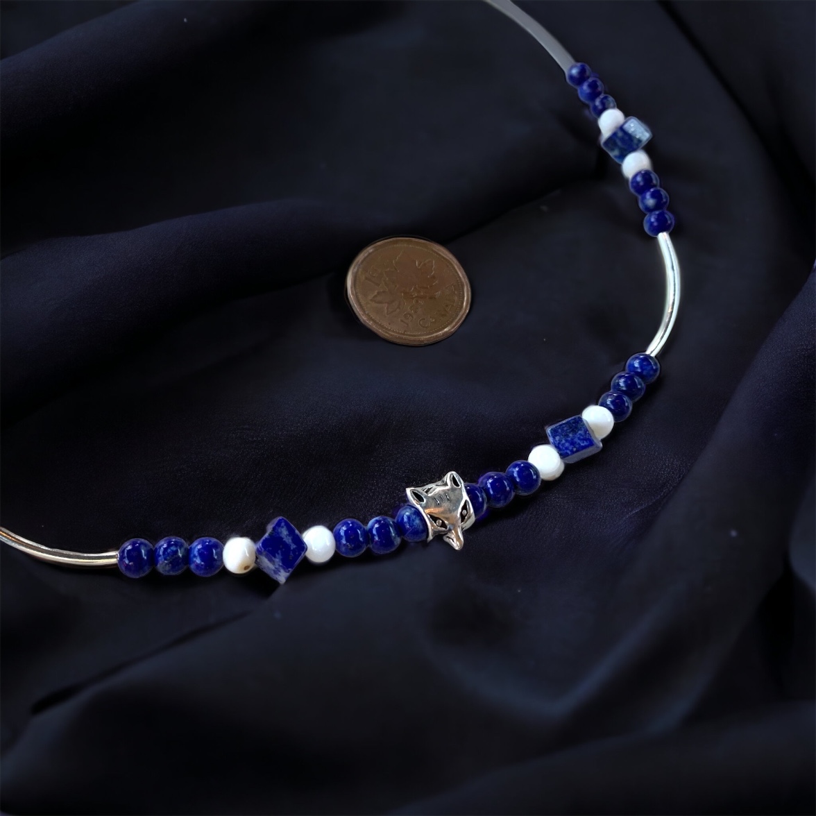 Silver Fox handmade necklace