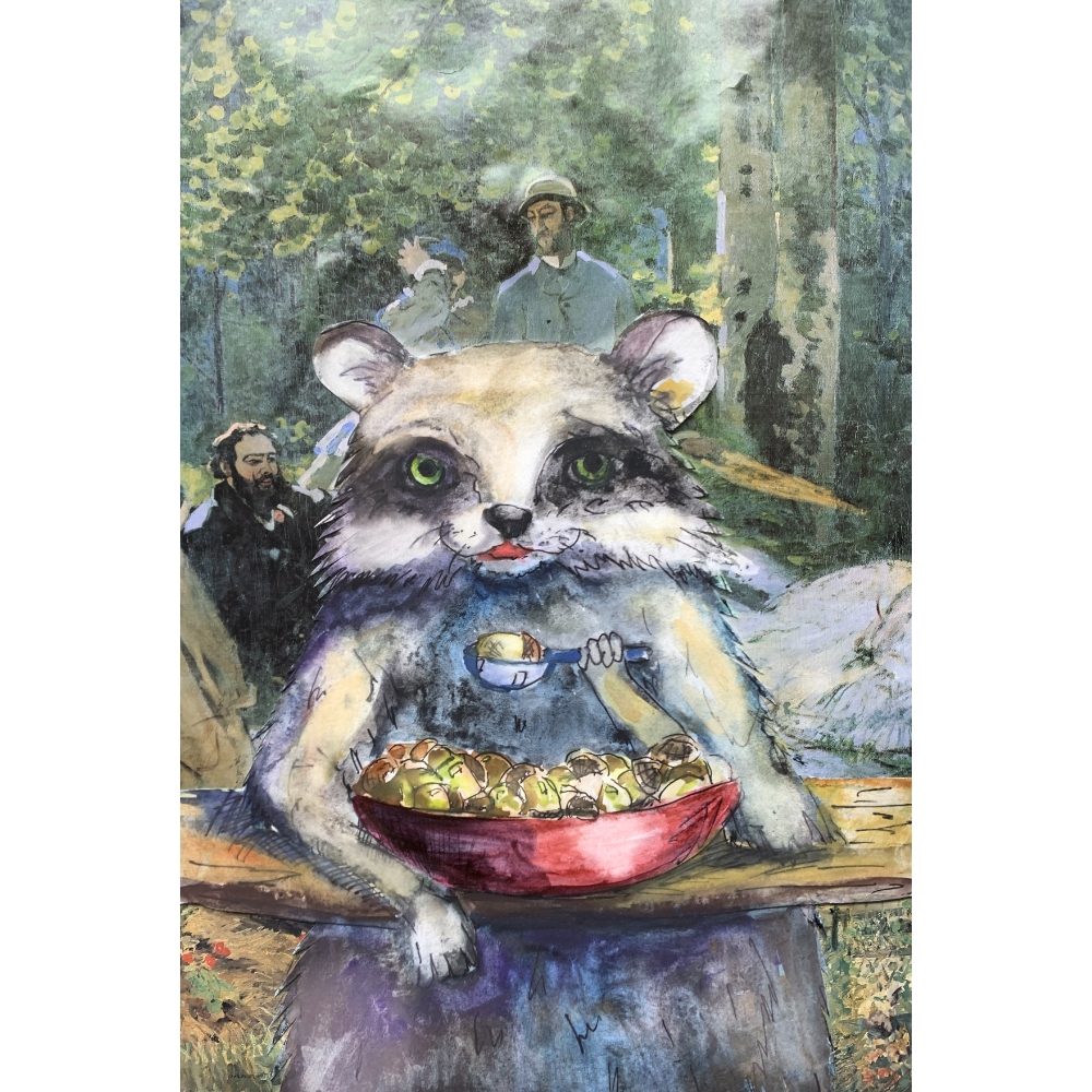 Happy Racoon Greeting Card