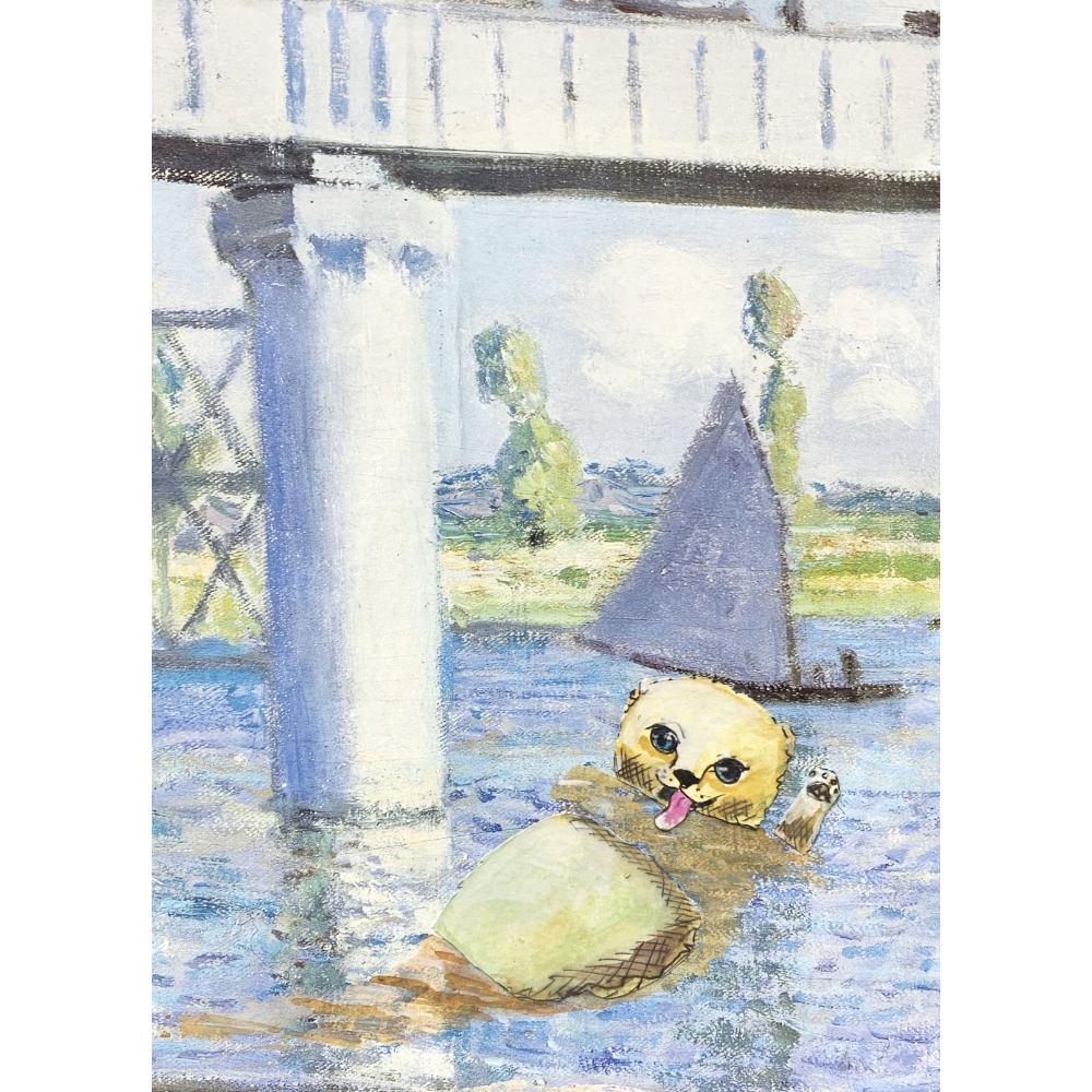 Happy Young Otter Greeting Card