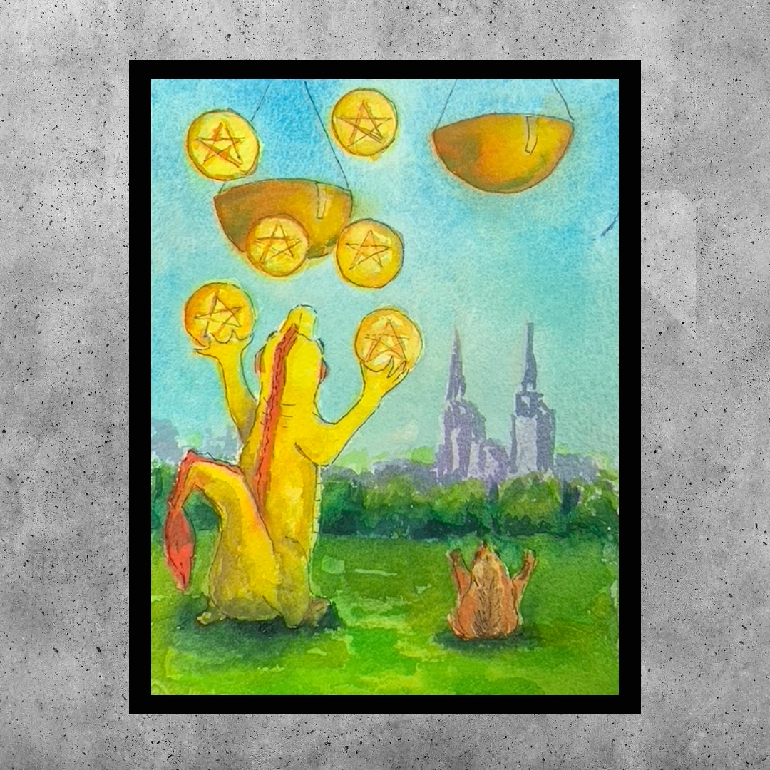 7 of pentacles whit